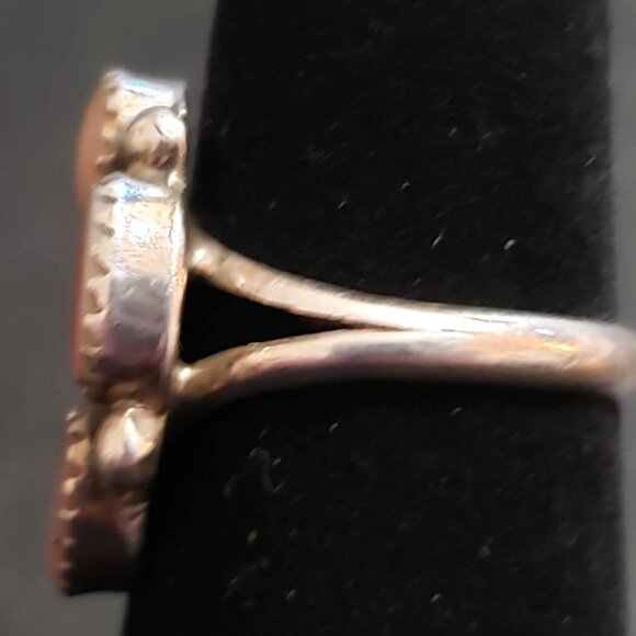 Navajo 3 stone Mother of Pearl 925 ring sz 5.75   (NAR 1428) - Picture 2 of 5